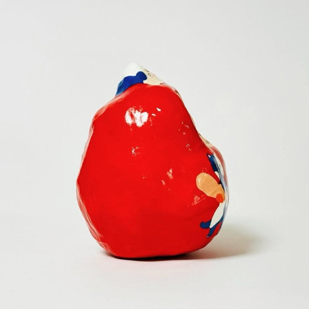 ヤチコダルマ｜𝗬𝗔𝗖𝗛𝗜𝗞𝗢 𝗗𝗔𝗥𝗨𝗠𝗔 猫かつぎ達磨 だるま 縁起物 貓咪達磨 白藍色貓咪（大）達摩 不倒翁 緣起物-細節圖7