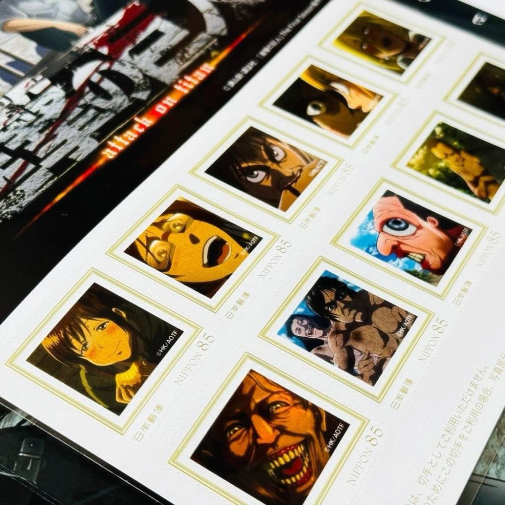 郵便局 × 進撃の巨人 特製フレーム切手 進擊的巨人 特製郵票組(𝟴𝟱円×𝟭𝟬枚) 𝗔𝘁𝘁𝗮𝗰𝗸 𝗼𝗻 𝗧𝗶𝘁𝗮𝗻-細節圖5