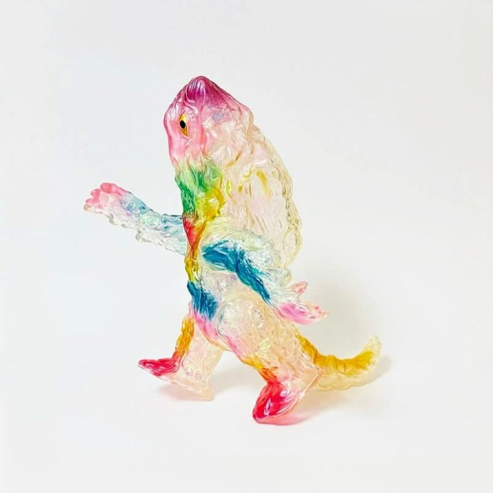 𝗕𝗨𝗟𝗟𝗠𝗔𝗥𝗞 世紀の大怪獣 ブルマァクの怪獣シリーズ ヘドラ オーロラカラー黑多拉 透明極光 哥吉拉 怪獸 軟膠玩具-細節圖2