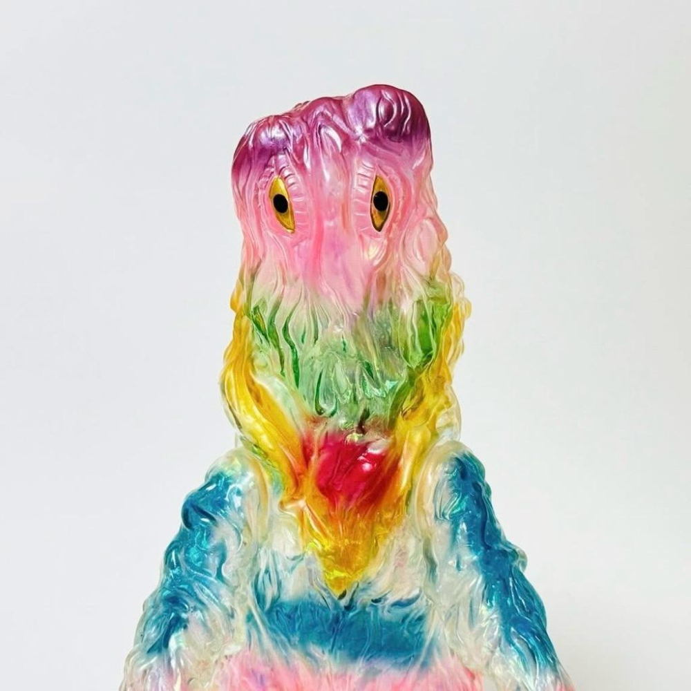 𝗕𝗨𝗟𝗟𝗠𝗔𝗥𝗞 世紀の大怪獣 ブルマァクの怪獣シリーズ ヘドラ オーロラカラー黑多拉 透明極光 哥吉拉 怪獸 軟膠玩具-細節圖3
