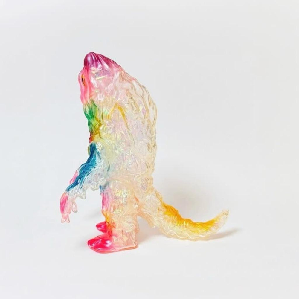 𝗕𝗨𝗟𝗟𝗠𝗔𝗥𝗞 世紀の大怪獣 ブルマァクの怪獣シリーズ ヘドラ オーロラカラー黑多拉 透明極光 哥吉拉 怪獸 軟膠玩具-細節圖7