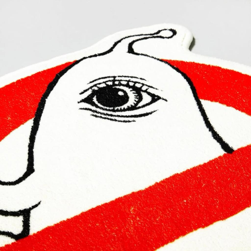 ヒグチユウコ｜𝗛𝗶𝗴𝘂𝗰𝗵𝗶 𝗬𝘂𝗸𝗼 ラグマット 𝗛𝗜𝗧𝗢𝗧𝗦𝗨𝗠𝗘 ひとつめちゃん 樋口裕子 瞳醬 地毯 獨眼 居家-細節圖2