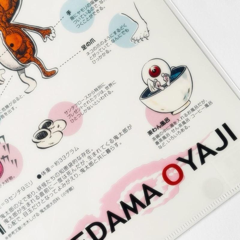 妖怪舎｜𝗬𝗼𝗸𝗮𝗶𝘀𝗵𝗮 ゲゲゲの鬼太郎 クリアファイル 目玉おやじのひみつ 目玉親父的秘密 身體解說 資料夾 眼球老爹-細節圖7
