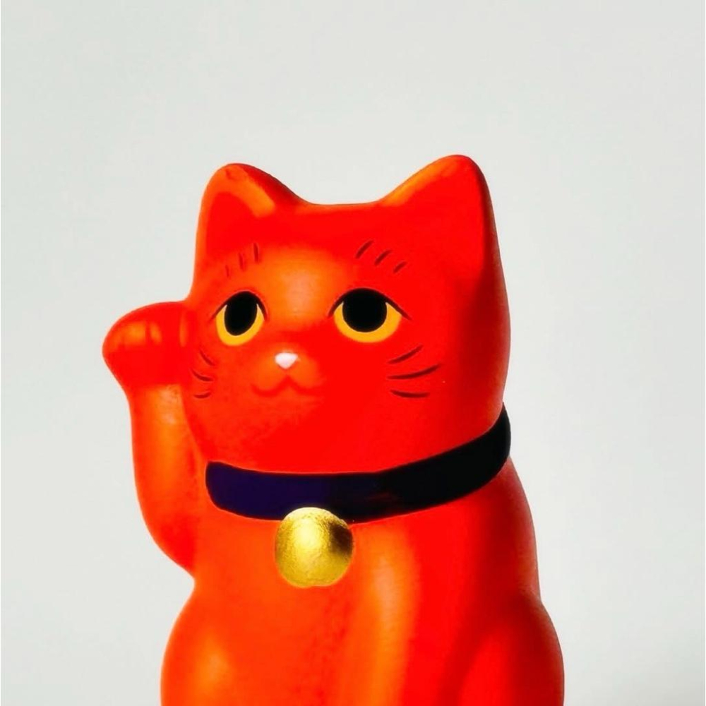 𝗕𝗘𝗔𝗠𝗦 𝗝𝗔𝗣𝗔𝗡 中外陶園 𝗖𝗛𝗨𝗚𝗔𝗜 𝗧𝗢𝗘𝗡 福𝗣𝗢𝗡! ちいさな 招き猫 橙 招財貓 橘色(小) 緣起物-細節圖5