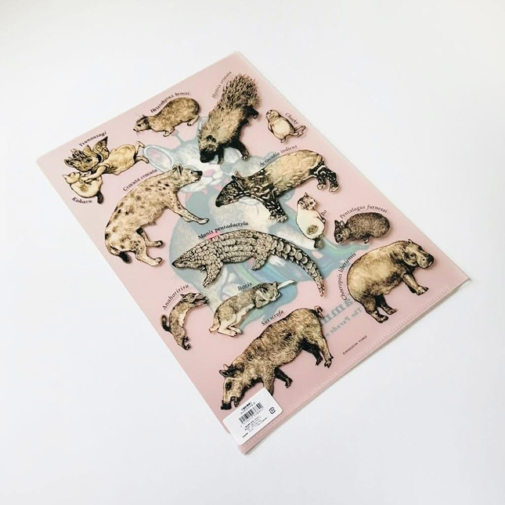 ヒグチユウコ｜𝗛𝗶𝗴𝘂𝗰𝗵𝗶 𝗬𝘂𝗸𝗼 大哺乳類展𝟯 クリアファイル𝗚 樋口裕子 資料夾 抱著黃斑蹄兔的𝗚𝗨𝗦𝗧𝗔𝗩𝗘君-細節圖4