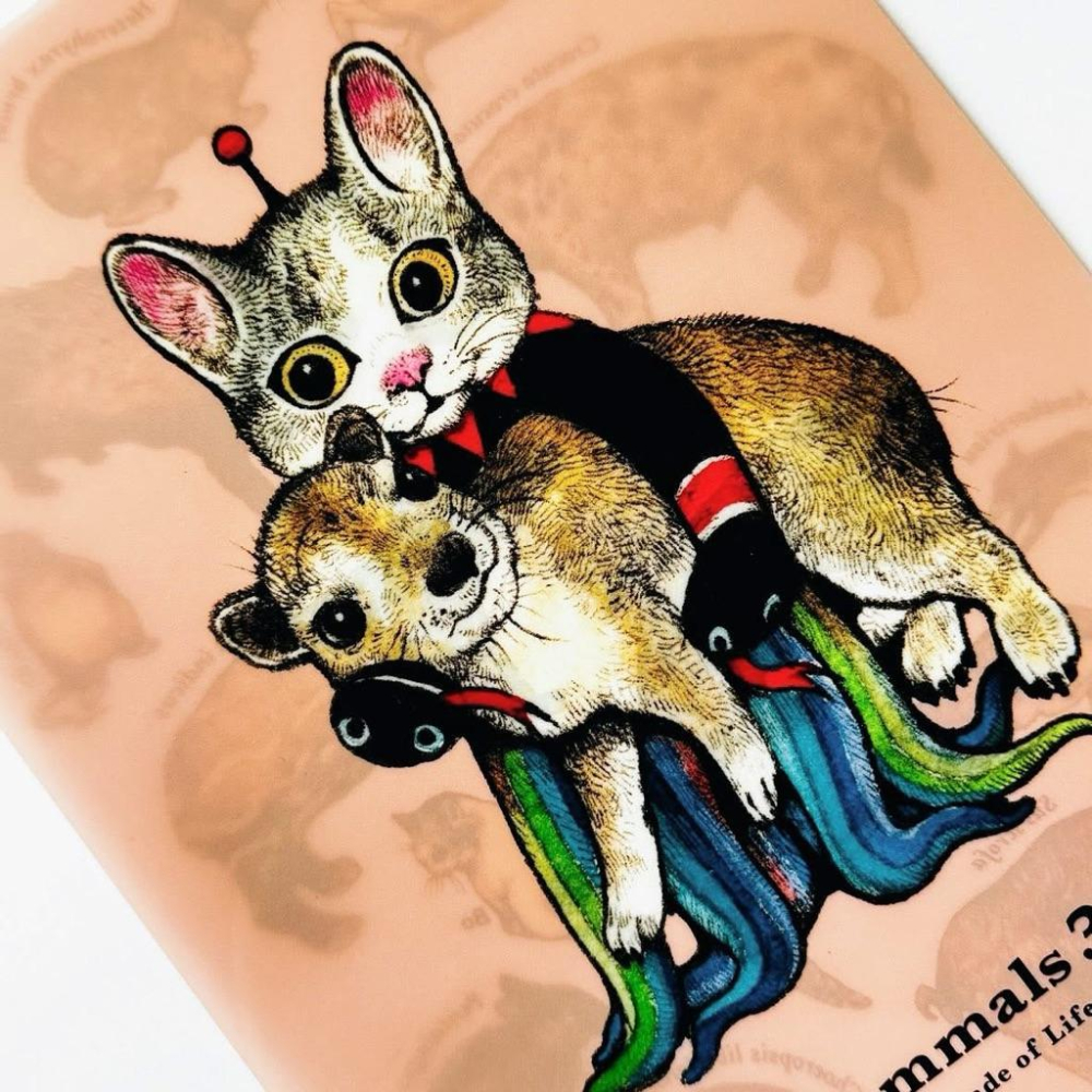 ヒグチユウコ｜𝗛𝗶𝗴𝘂𝗰𝗵𝗶 𝗬𝘂𝗸𝗼 大哺乳類展𝟯 クリアファイル𝗚 樋口裕子 資料夾 抱著黃斑蹄兔的𝗚𝗨𝗦𝗧𝗔𝗩𝗘君-細節圖5