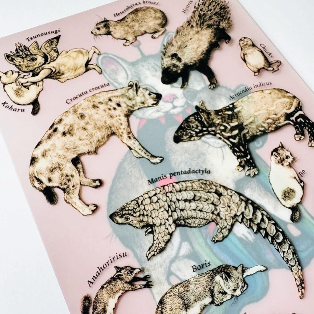ヒグチユウコ｜𝗛𝗶𝗴𝘂𝗰𝗵𝗶 𝗬𝘂𝗸𝗼 大哺乳類展𝟯 クリアファイル𝗚 樋口裕子 資料夾 抱著黃斑蹄兔的𝗚𝗨𝗦𝗧𝗔𝗩𝗘君-細節圖7