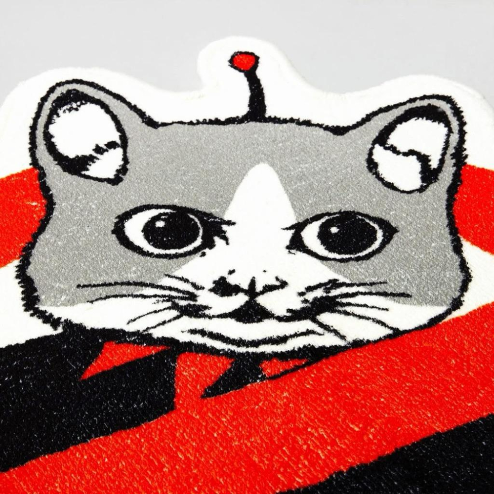 ヒグチユウコ｜𝗛𝗶𝗴𝘂𝗰𝗵𝗶 𝗬𝘂𝗸𝗼 ラグマット 𝗚𝗨𝗦𝗧𝗔𝗩𝗘 ギュスターヴくん 樋口裕子 古斯塔夫（章魚貓）地毯-細節圖2