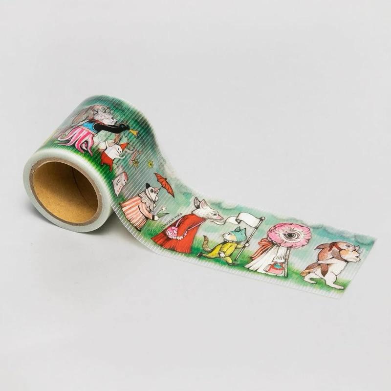 ヒグチユウコ｜𝗛𝗶𝗴𝘂𝗰𝗵𝗶 𝗬𝘂𝗸𝗼 養生テープ みんなでおでかけ 樋口裕子 膠帶 - 大家一起出門 - 日本製-細節圖2