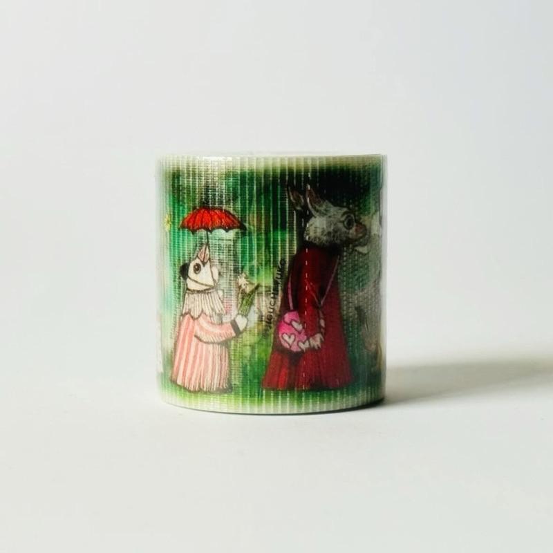 ヒグチユウコ｜𝗛𝗶𝗴𝘂𝗰𝗵𝗶 𝗬𝘂𝗸𝗼 養生テープ みんなでおでかけ 樋口裕子 膠帶 - 大家一起出門 - 日本製-細節圖7