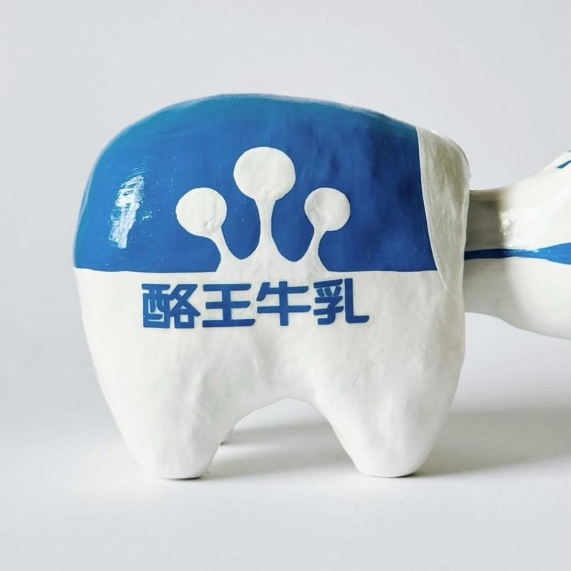 白河だるま総本舗 𝘅 酪王協同乳業株式会社 酪王牛乳べこ 白河達磨總本鋪  酪王牛乳部子 赤部子 緣起物 𝗔𝗞𝗔𝗕𝗘𝗞𝗢-細節圖2