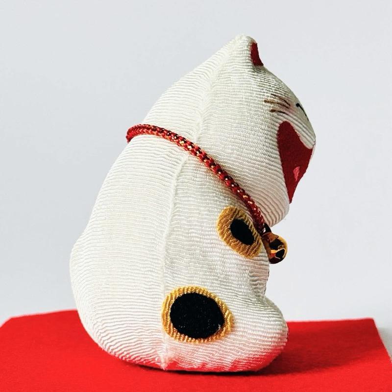 リュウコドウ｜𝗥𝘆𝘂𝗸𝗼𝗱𝗼 ちりめん大笑い猫（座)ブチ 招き猫 𝗠𝗮𝗻𝗲𝗸𝗶𝗻𝗲𝗸𝗼 龍虎堂 縮緬大笑貓 京都 日本-細節圖6
