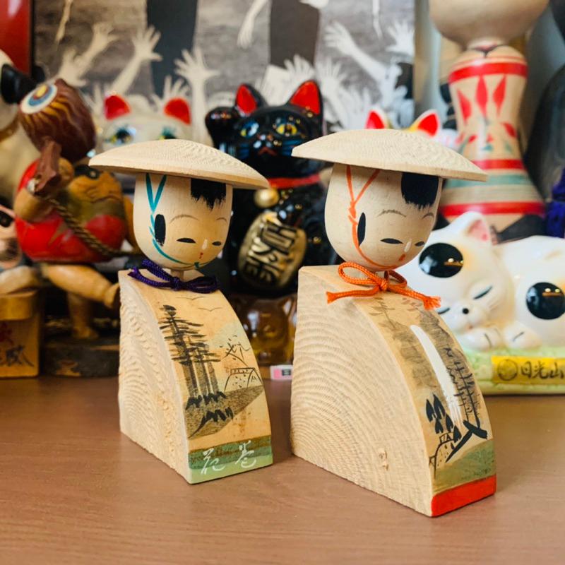 早期 日本郷土玩具 木製人形 組合-細節圖2