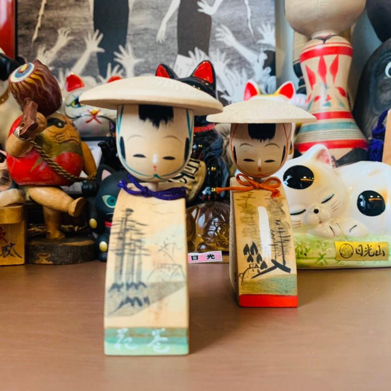早期 日本郷土玩具 木製人形 組合-細節圖7