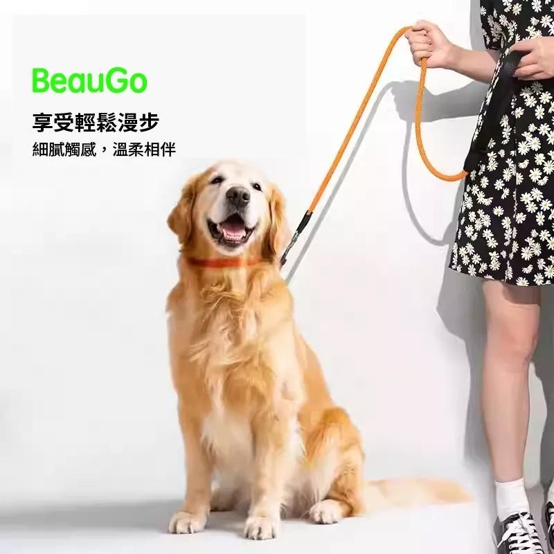 【BeauGo】寵物颶風牽繩 長牽繩短牽繩1.2/1.5/1.8m大型犬小型犬散步粗堅固柔軟握把不傷手合金扣-細節圖4
