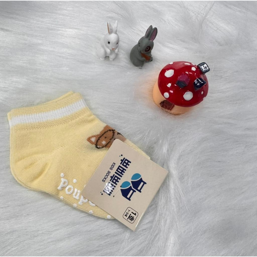 🍼小蔔頭韓國童襪🍼韓國製造 南大門童襪  Puopee幼童襪(1~2歲) 純棉防滑 繽紛動物款 男寶女寶適用-細節圖6