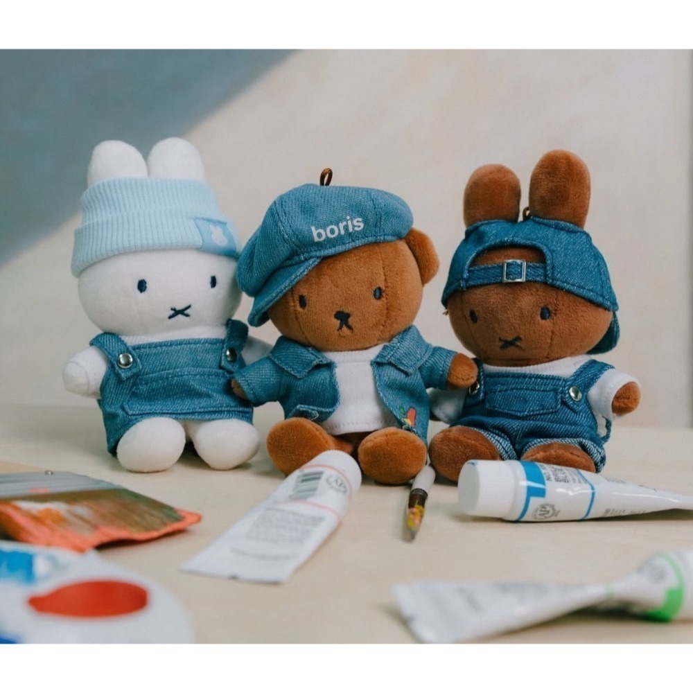 韓國首爾限定 牛仔米菲miffy 梅蘭妮melanie 波波熊boris 肩背帆布袋-細節圖3