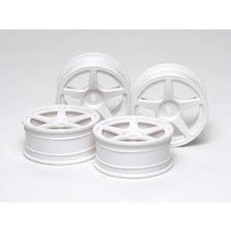 田宮TAMIYA MEDIUM-NARROW 白色 5-SPOKE WHEELS (0) (24MM)-細節圖2