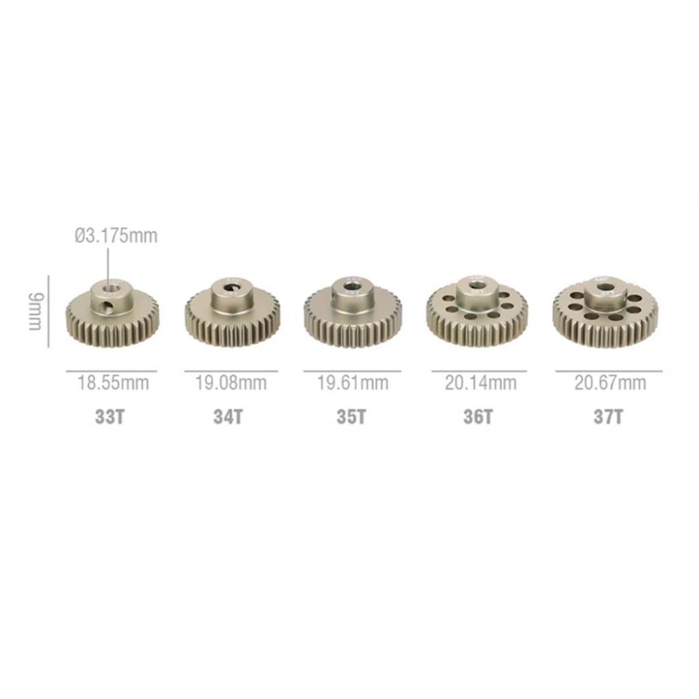 48P鋁合金輕量馬達齒，7075，25T~48T各Ｔ數都有-細節圖2
