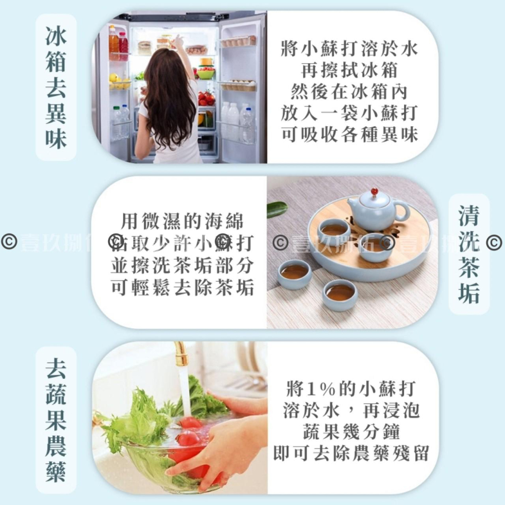 小蘇打 蘇打粉 小蘇打粉【附電子發票 快購 批發】廚房 衛生間 廁所 衣服 多功能去污粉 強力去污 清潔 髒汙-細節圖9