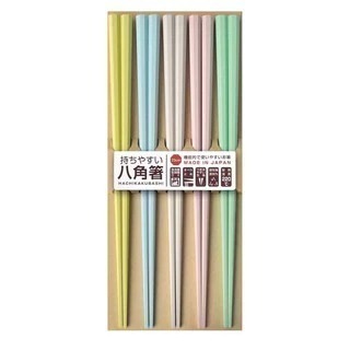 彩色馬卡龍八角防滑耐熱筷