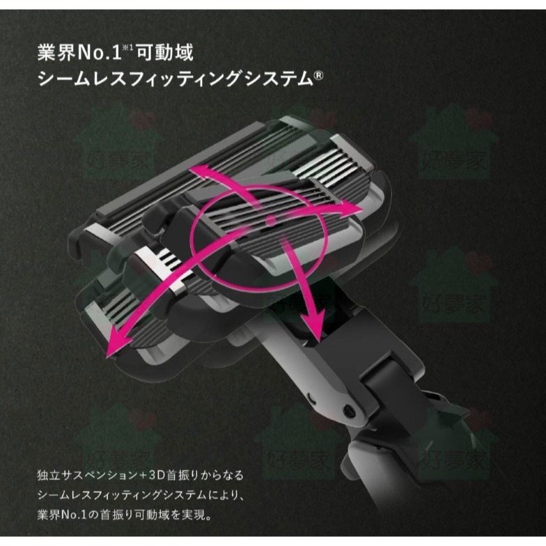 (現貨) AUGER 3D旋轉刀頭 貝印 KAI 日本製 刀片 替換刀刃 刮鬍刀組 3D刮鬍刀 【好夢家精品】-細節圖4