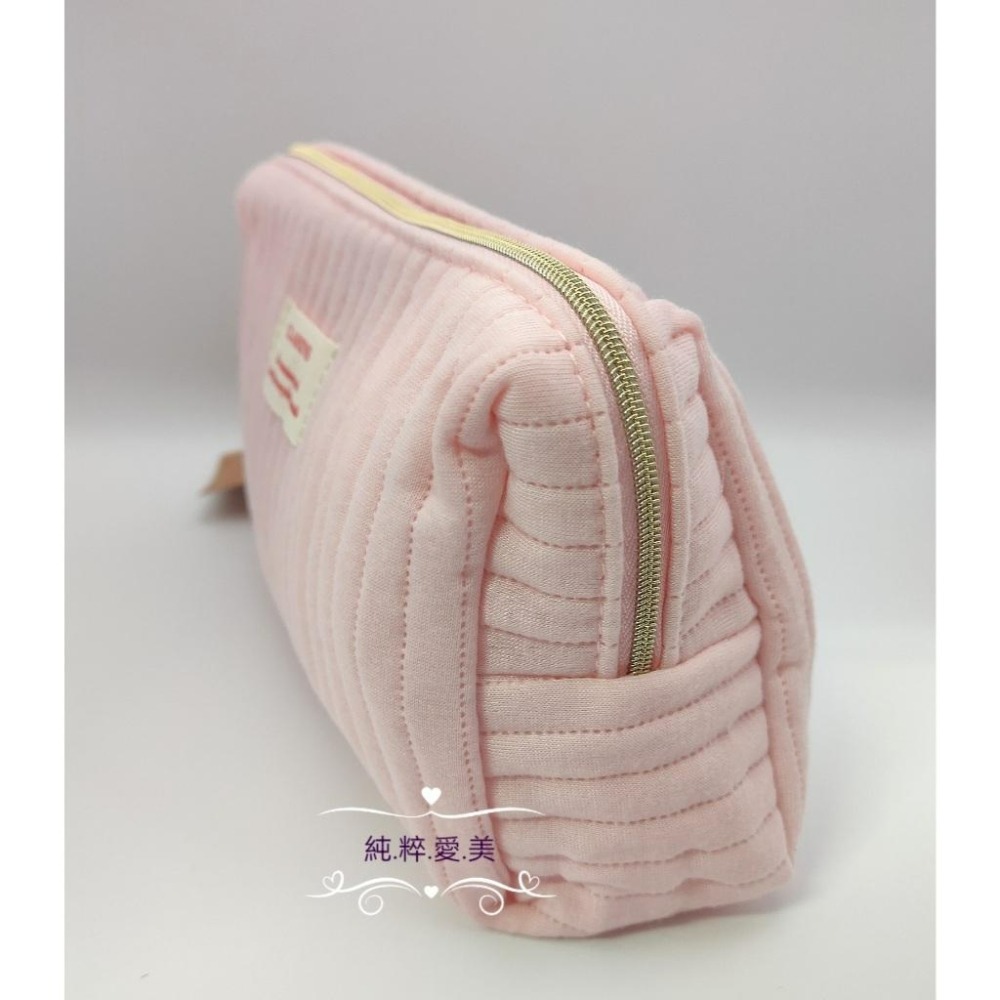 《純粹愛美》克蘭詩 櫻花粉嫩方形化妝包-細節圖4