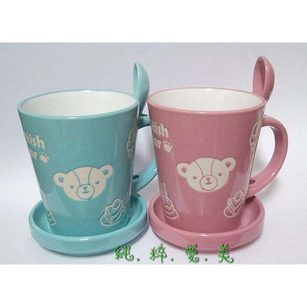 《純粹愛美》英國熊 馬克杯3件組禮盒(2入)-細節圖2