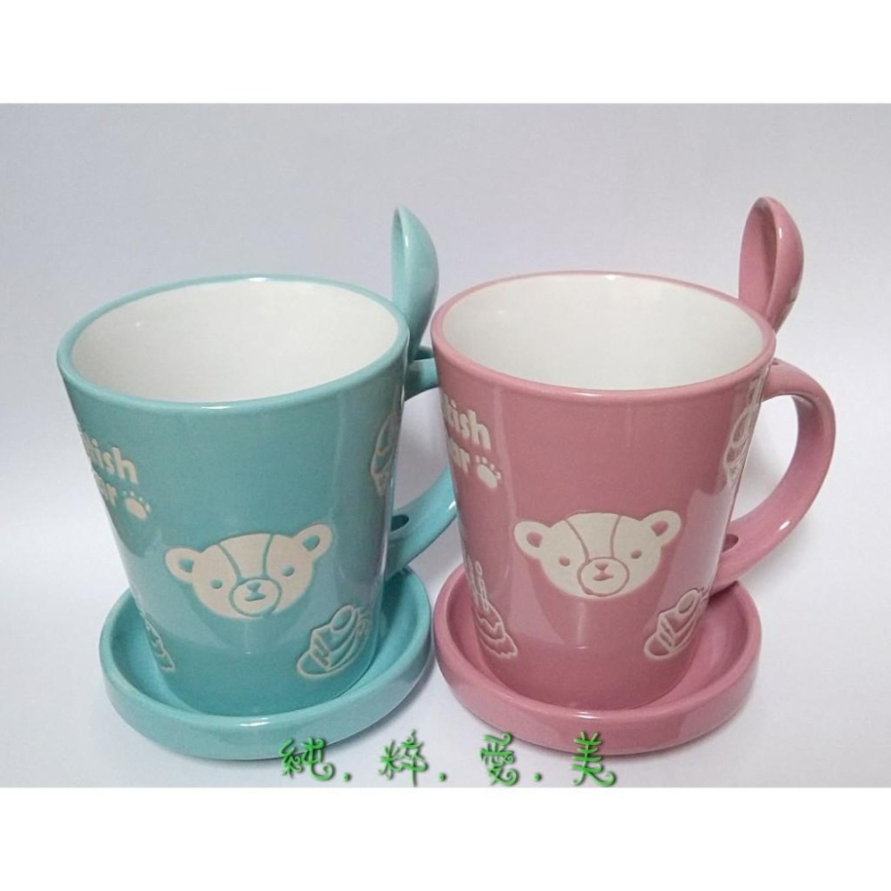 《純粹愛美》英國熊 馬克杯3件組禮盒(2入)-細節圖3