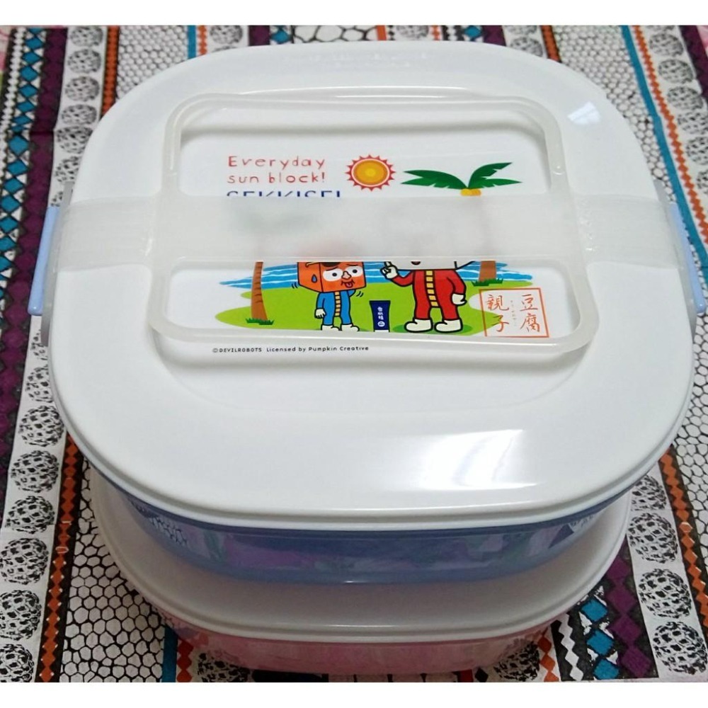 《純粹愛美》豆腐人/雪肌精聯名便當盒2入(豆腐人/雪肌精聯名保鮮盒)-細節圖3