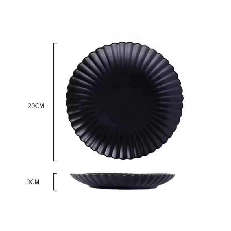 《現貨》北歐風 餐盤 菊花盤 陶瓷盤 西餐盤 點心盤 牛排盤 擺拍 沙拉盤 早餐盤 花瓣盤-細節圖4