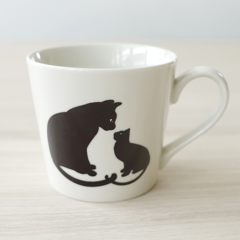 日本製 美濃燒 丸モ高木陶器 溫感變色貓咪馬克杯  咖啡杯 療癒餐具-細節圖2