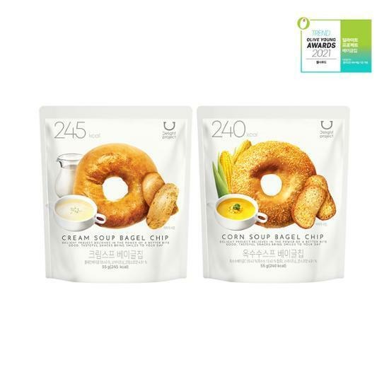 跨國失眠 ｜🇰🇷 韓國零食 OLIVE YOUNG  DELIGHT PROJECT 低卡貝果餅乾 奶油濃湯 玉米濃湯-細節圖7