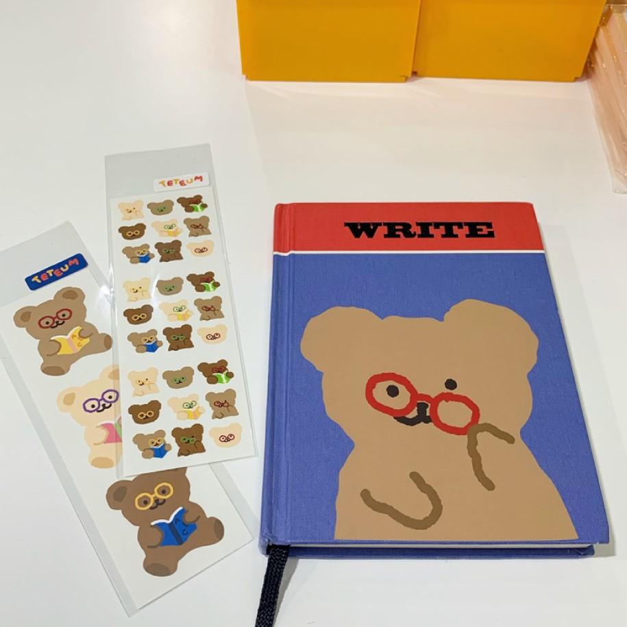 文青少女 ｜🇰🇷 韓國文創品牌 🍀  TETEUM ｜ 貼紙 造型貼紙 全系列代購 手帳貼紙 小熊貼紙 狗狗貼紙-細節圖3