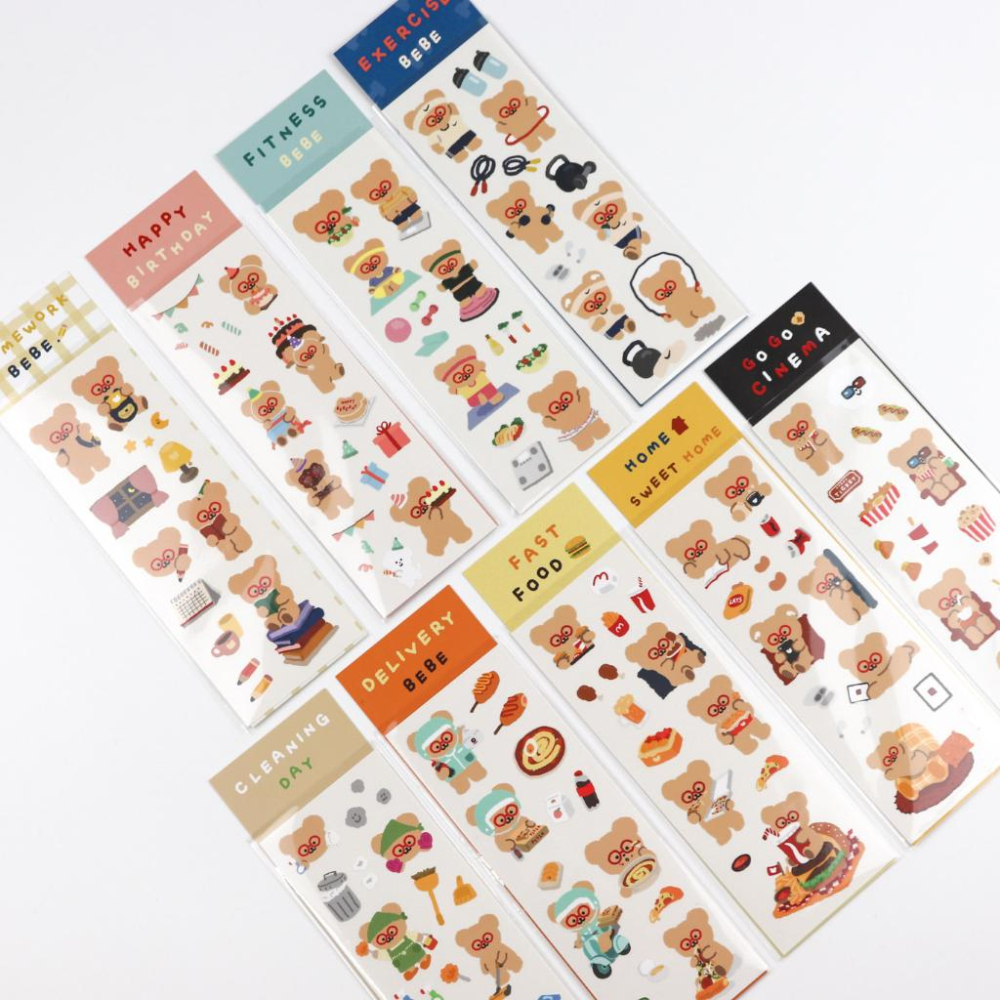 文青少女 ｜🇰🇷 韓國文創品牌 🍀  TETEUM ｜ 貼紙 造型貼紙 全系列代購 手帳貼紙 小熊貼紙 狗狗貼紙-細節圖4