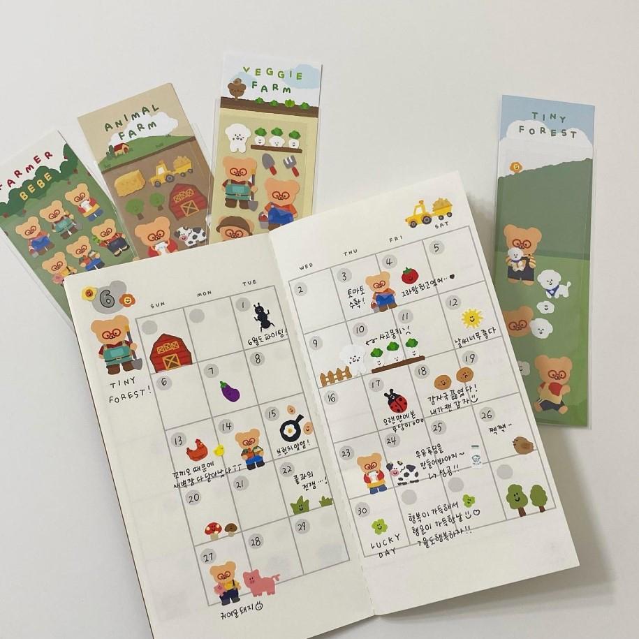 文青少女 ｜🇰🇷 韓國文創品牌 🍀  TETEUM ｜ 貼紙 造型貼紙 全系列代購 手帳貼紙 小熊貼紙 狗狗貼紙-細節圖5