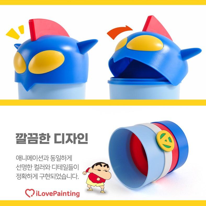 跨國失眠｜🇰🇷 韓國文創代購 蠟筆小新同款垃圾桶 動感超人掀蓋式垃圾桶 桌上型垃圾桶-細節圖8