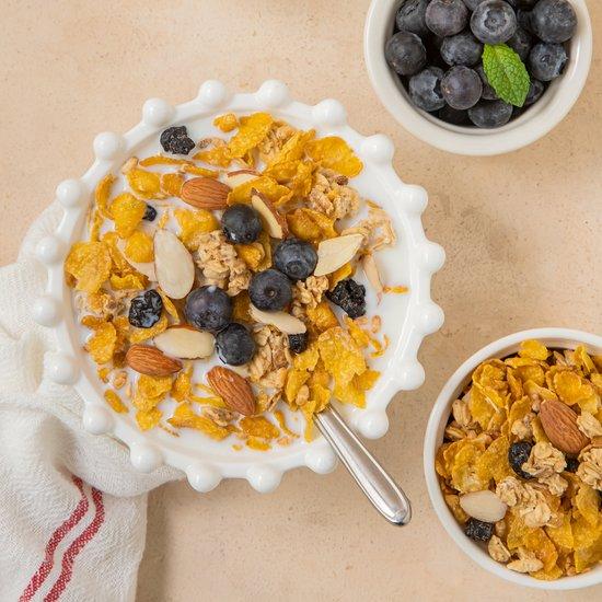 跨國失眠 ｜🇰🇷 韓國零食 NO BRAND 早餐麥片 杏仁蔓越莓 / 杏仁藍莓 / 巧克力麥片 / 原味玉米片-細節圖8