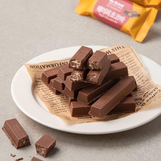 跨國失眠 ｜🇰🇷 韓國零食 NO BRAND 威化巧克力棒 / 花生巧克力棒 / 焦糖巧克力棒 / 奶油巧克力棒 能量棒-細節圖2