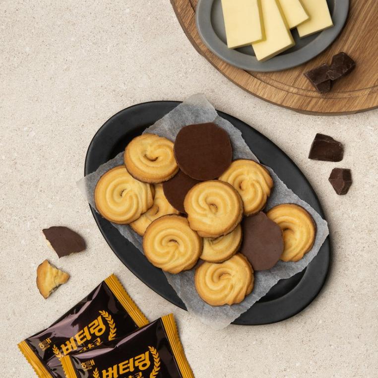 跨國失眠 ｜🇰🇷 韓國零食 HAITAI 해태 海太 奶油小酥餅 巧克力奶油小酥餅 奶油酥餅 巧克力餅乾 韓國餅乾-細節圖4