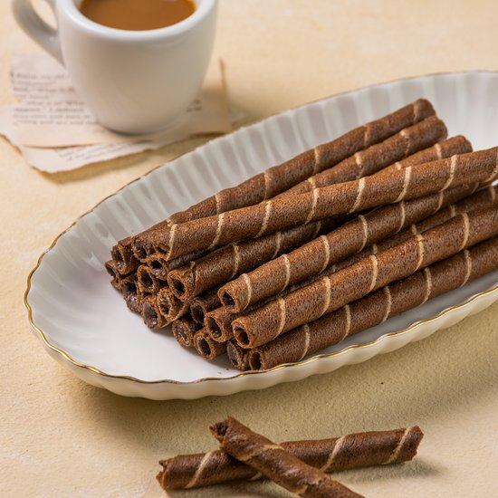 跨國失眠 ｜🇰🇷 韓國零食 NO BRAND 巧克力捲心酥 / 香草捲心酥 / 起司捲心酥-細節圖2