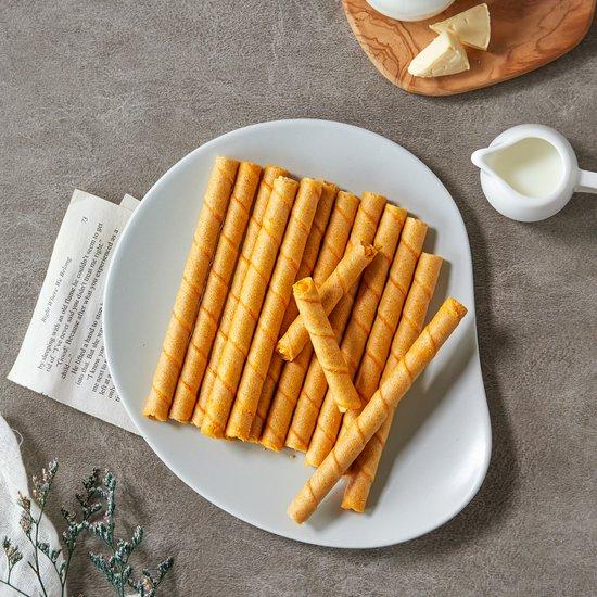 跨國失眠 ｜🇰🇷 韓國零食 NO BRAND 巧克力捲心酥 / 香草捲心酥 / 起司捲心酥-細節圖6