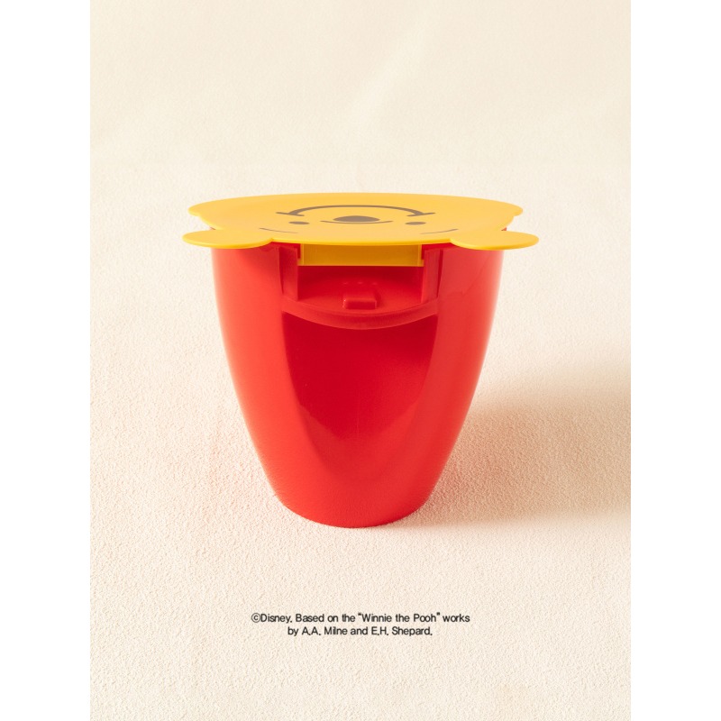 跨國失眠｜🇰🇷 韓國大創  小熊維尼 桌上型垃圾桶 桌上垃圾桶 辦公桌垃圾桶 辦公桌小型垃圾桶 掀蓋垃圾桶-細節圖4