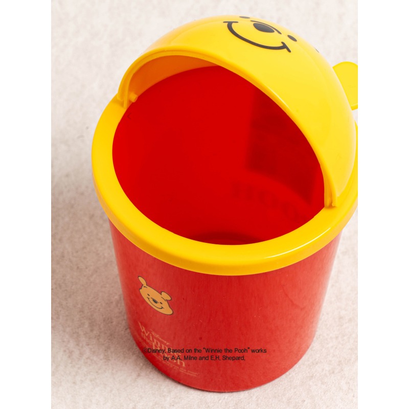 跨國失眠｜🇰🇷 韓國大創  小熊維尼 桌上型垃圾桶 桌上垃圾桶 辦公桌垃圾桶 辦公桌小型垃圾桶 掀蓋垃圾桶-細節圖9