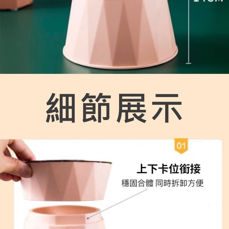 三角花紋加高寵物碗-細節圖4