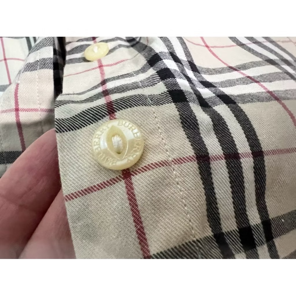 全新 正品 burberry經典格紋襯衫S-細節圖4