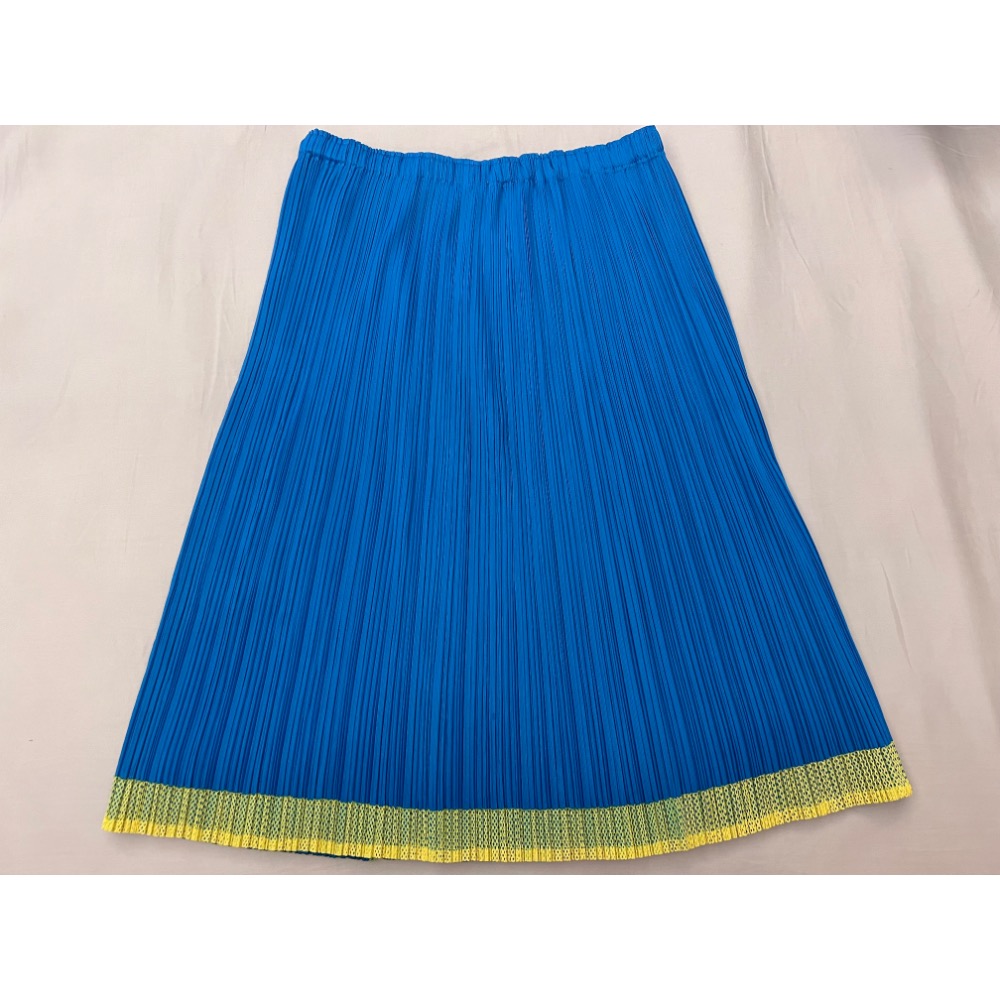 正品 三宅一生 PLEATS PLEASE ISSEY MIYAKE藍色數字折裙4-細節圖2