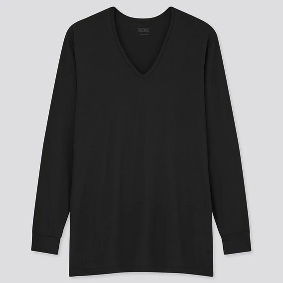 現貨天天出貨【UNIQLO】 男生發熱衣 HEATTECH 圓領 V領 T恤 (9分袖)UNIQLO發熱衣-規格圖4