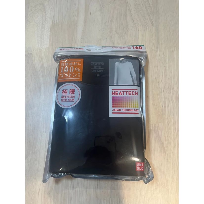 現貨天天出貨【UNIQLO】 童裝 160~110 極暖發熱衣 棉質 圓領T恤 (男童女童通用)UNIQLO發熱衣-規格圖4