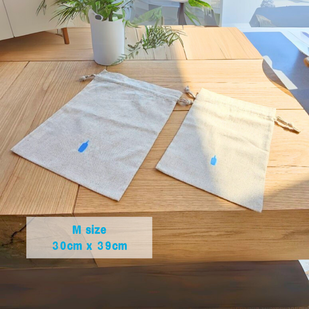 【韓國限定】刺繡麻布袋(M)